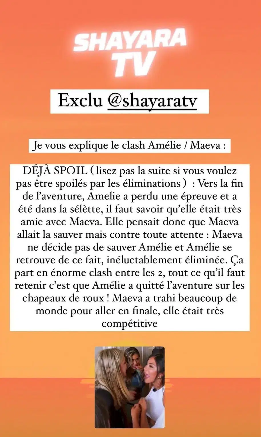 maeva Ghennam s'emporte contre Amélie Neten