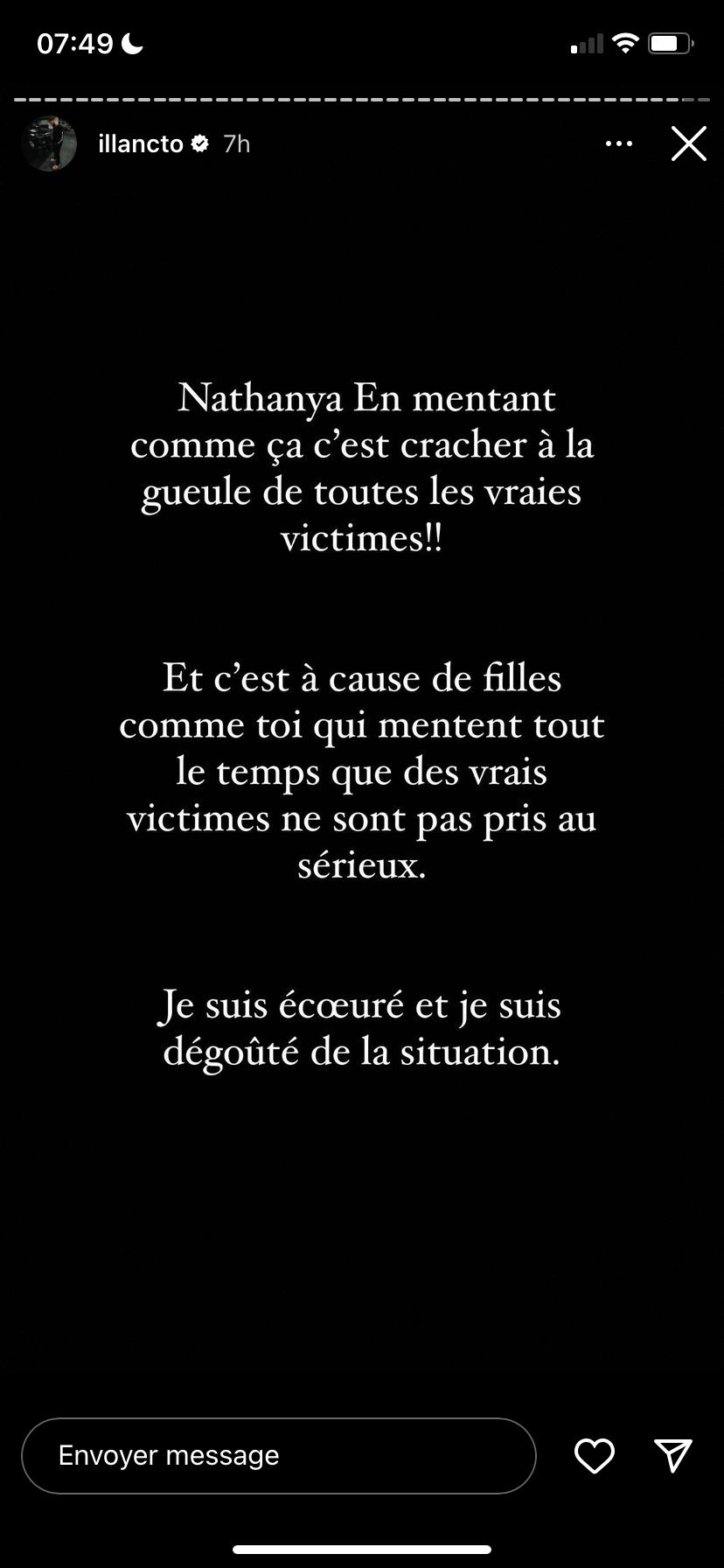 Illan : accusé d'agression sexuelle, Nathanya montre sa plainte à son encontre, il s'emporte