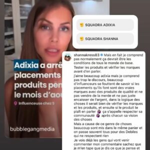 Adixia : elle annonce arrêter les placements de produits frauduleux, Shanna Kress la tacle