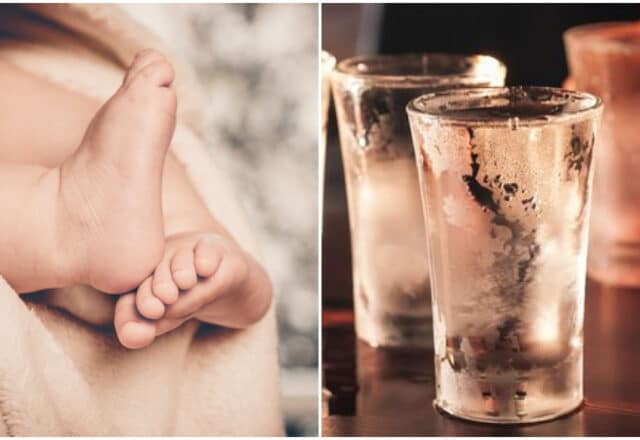 Une femme filmée en train de faire boire un shot de vodka à un bébé