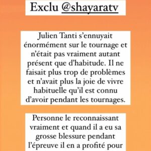 Julien Tanti : fini les Marseillais ? Il aurait profité de sa blessure pour abandonner l'aventure