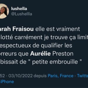 Sarah Fraisou : elle soutient Aurélie Preston qui a tenté de mettre fin à ses jours et se fait tacler