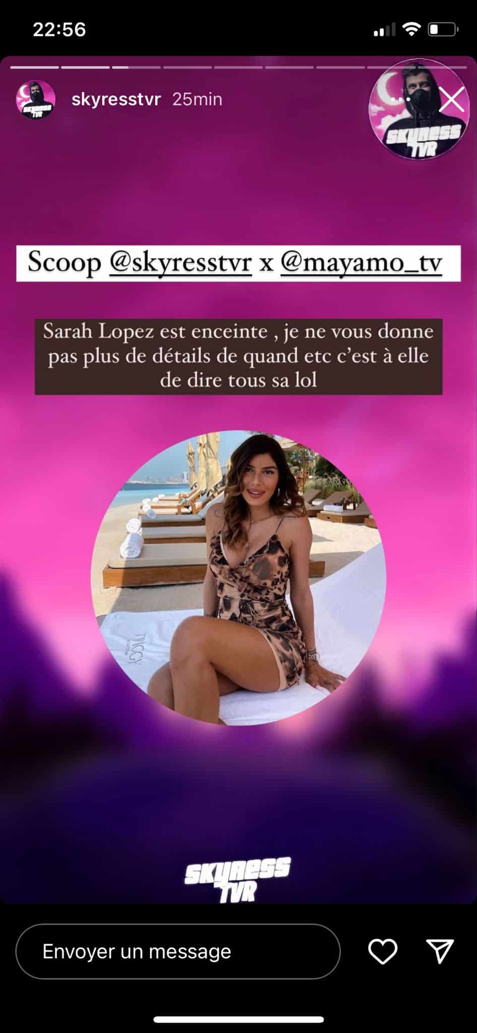 Sarah Lopez serait enceinte