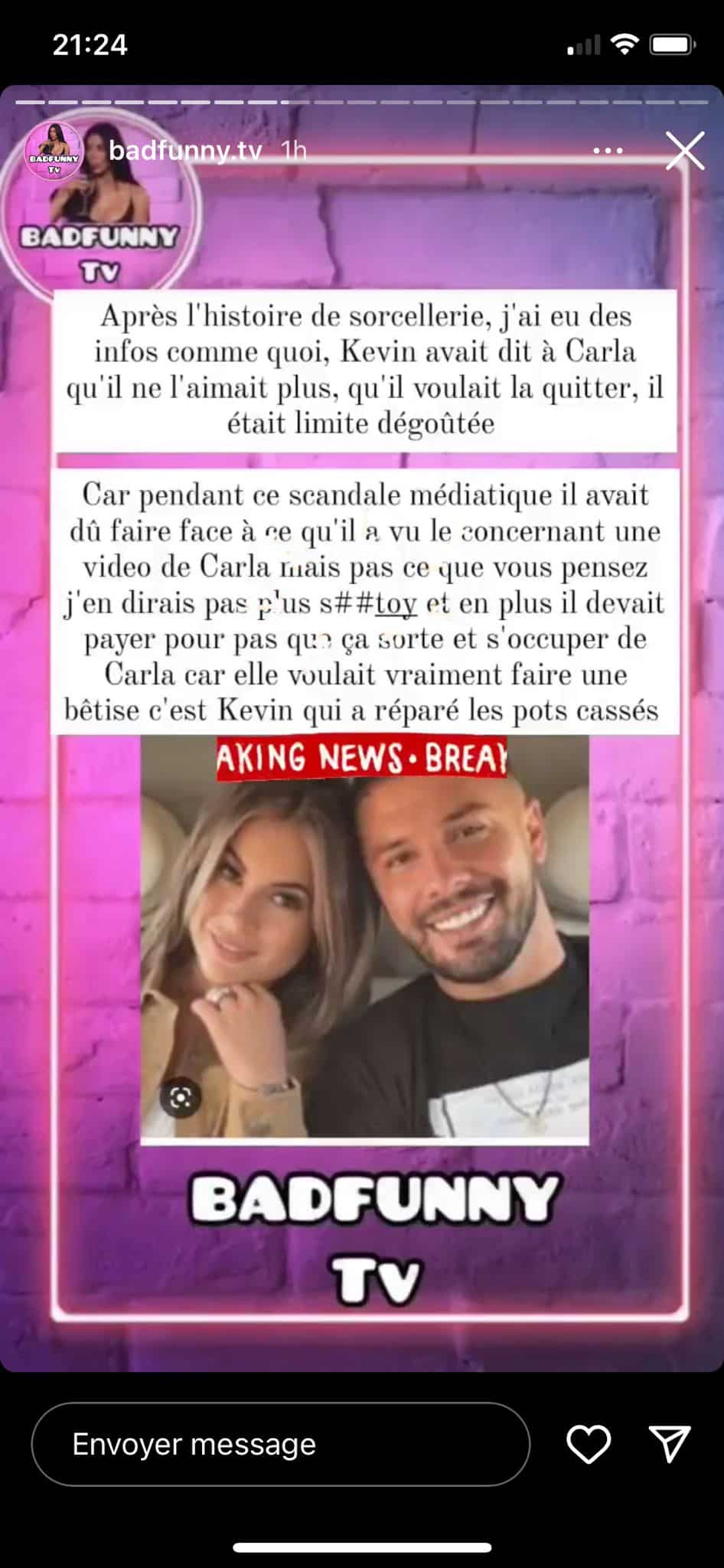 Carla Moreau et Kevin Guedj : accusés d'avoir fait un pacte dans leur relation depuis des années -