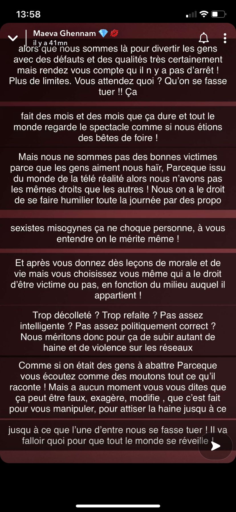 Maeva Ghennam : après la tentative d'incendie à son domicile, elle ne serait plus en sécurité 