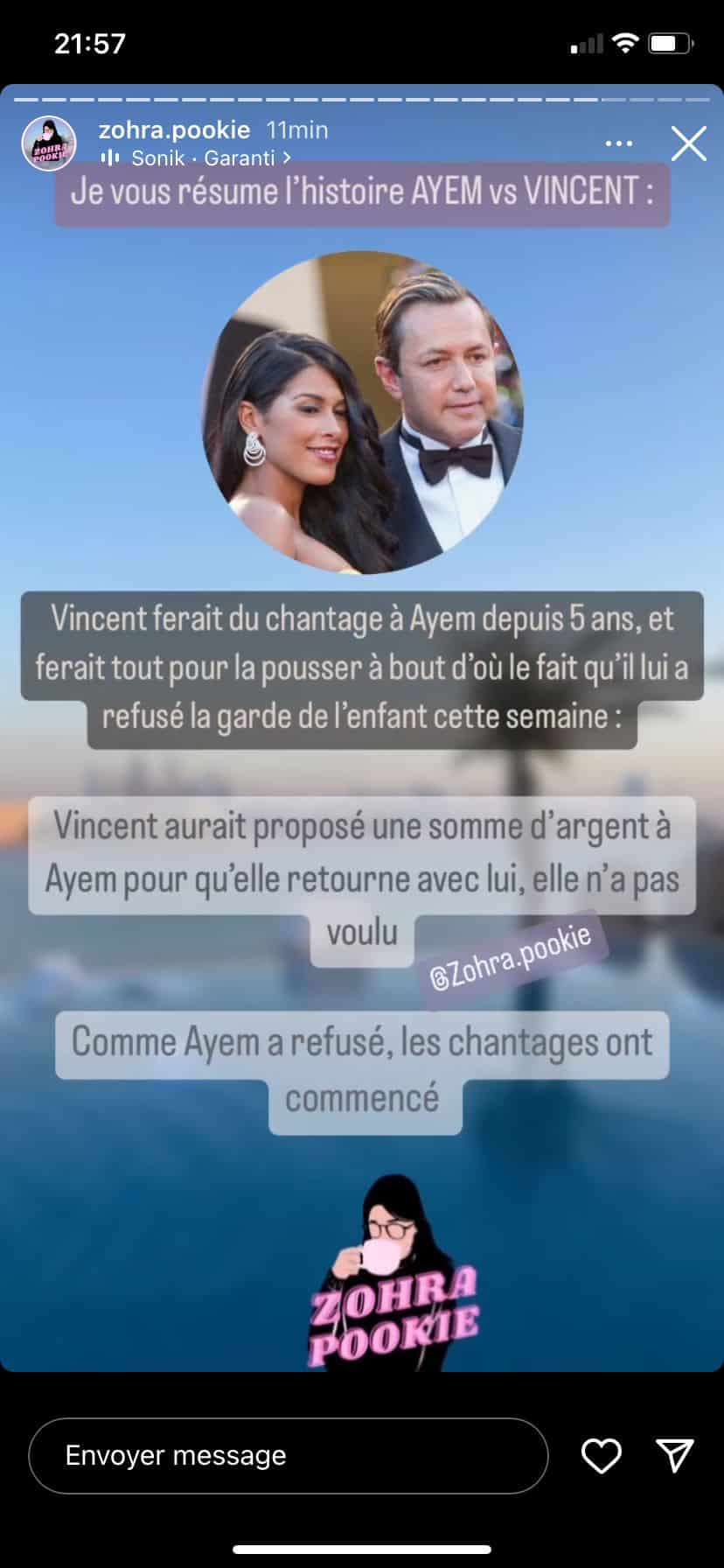 Ayem Nour : accusée par Vincent Miclet d'avoir enlevé leur fils, elle s'exprime