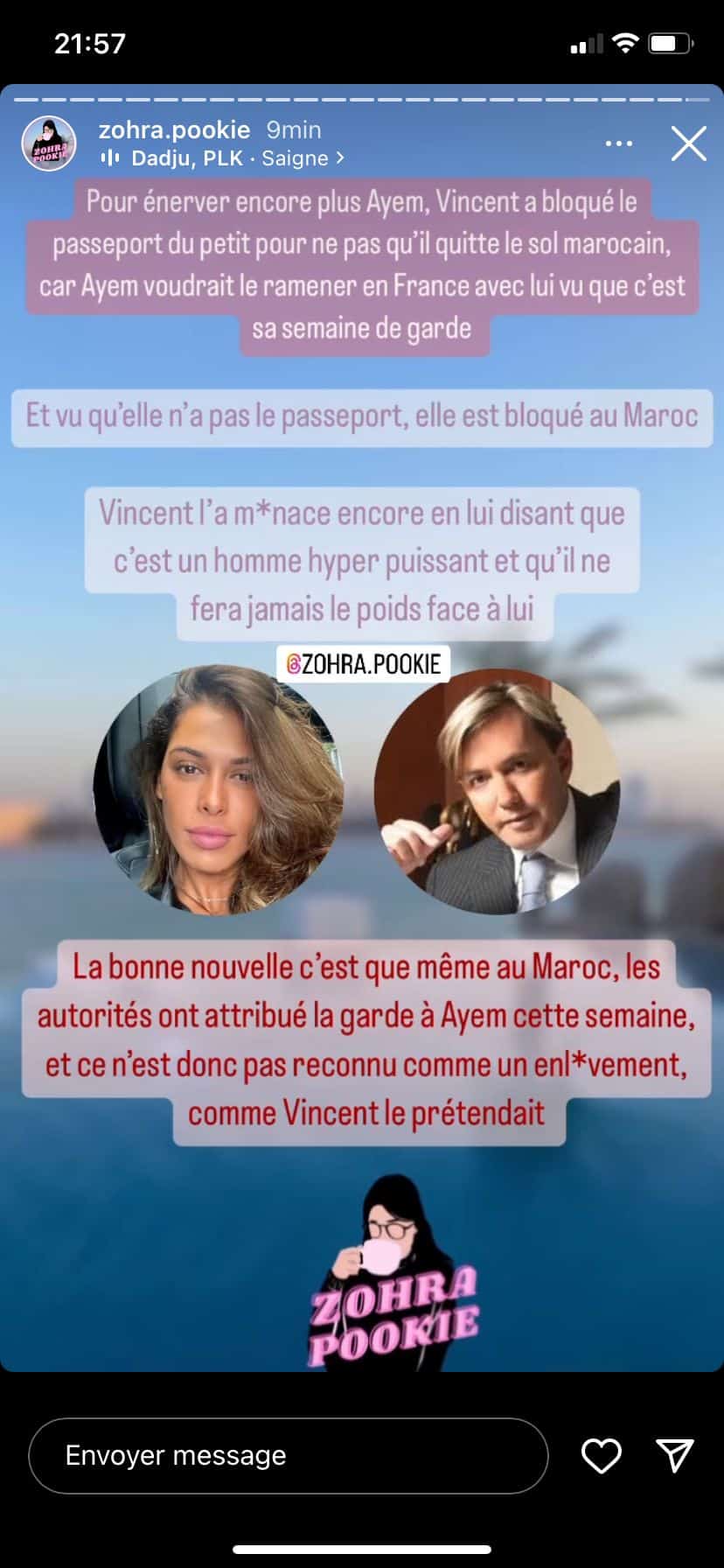 Ayem Nour : accusée par Vincent Miclet d'avoir enlevé leur fils, elle s'exprime