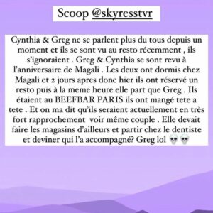 Greg Yega : séparé de Clarysse et en couple avec Cynthia ?