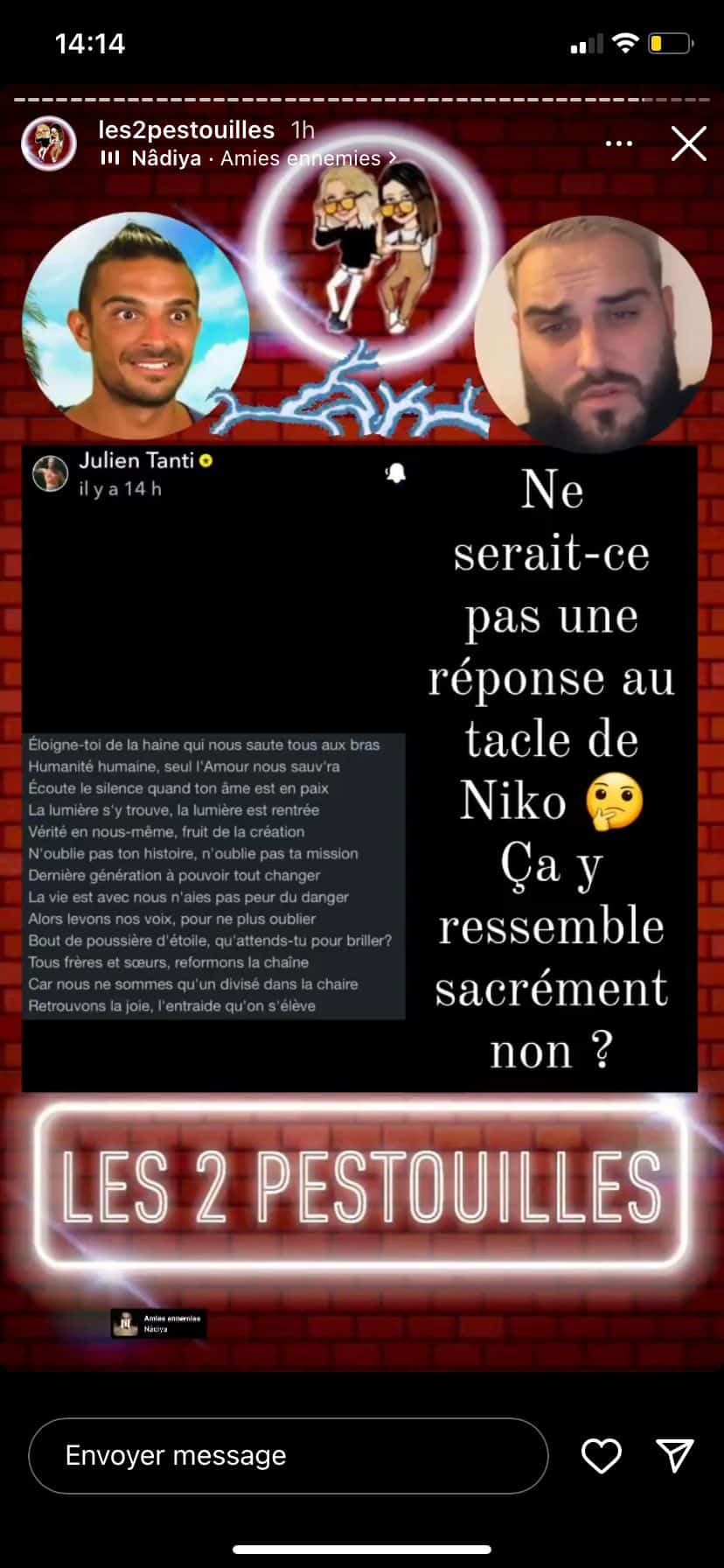 Julien Tanti : en froid avec Nikola Lozina ? Les internautes en sont certains