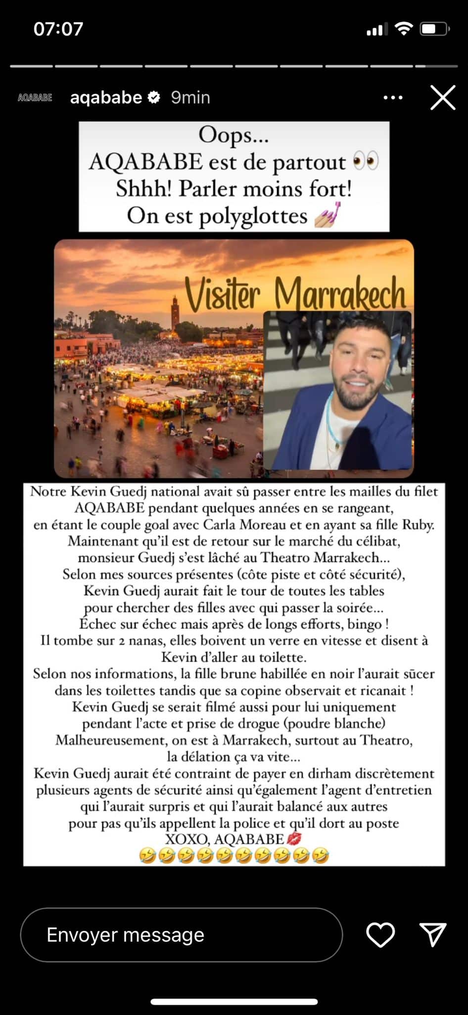 Kevin Guedj : en vacances à Marrakech, il aurait été surpris dans une situation délicate 