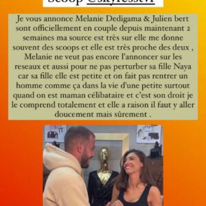 Julien Bert et Mélanie Dedigama : la nature de leur relation se précise 