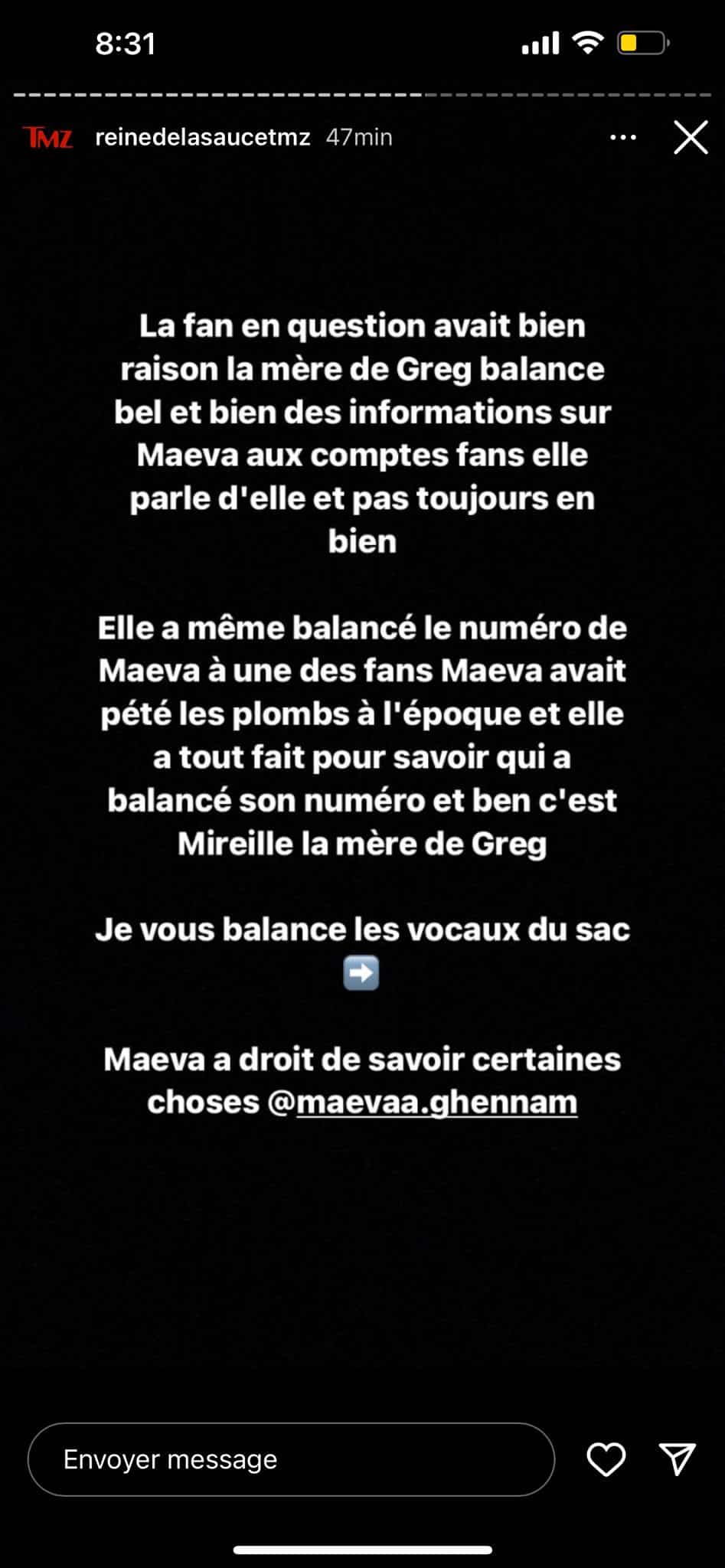 Maeva Ghennam : des audios compromettants avec la mère de Greg Yega révélés