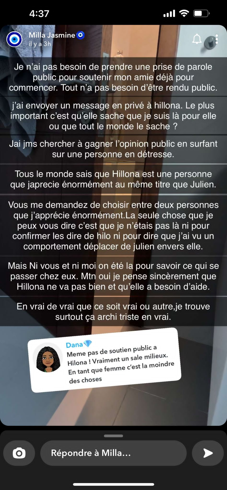 Julien Bert : son ex Milla Jasmine réagit aux accusations d'Hilona