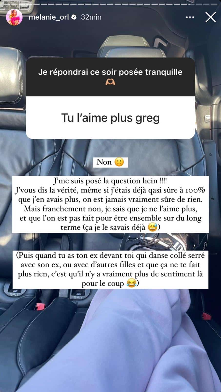 'Je ne l'aime pas' : Mélanie ORL se confie sur sa relation avec Greg Yega