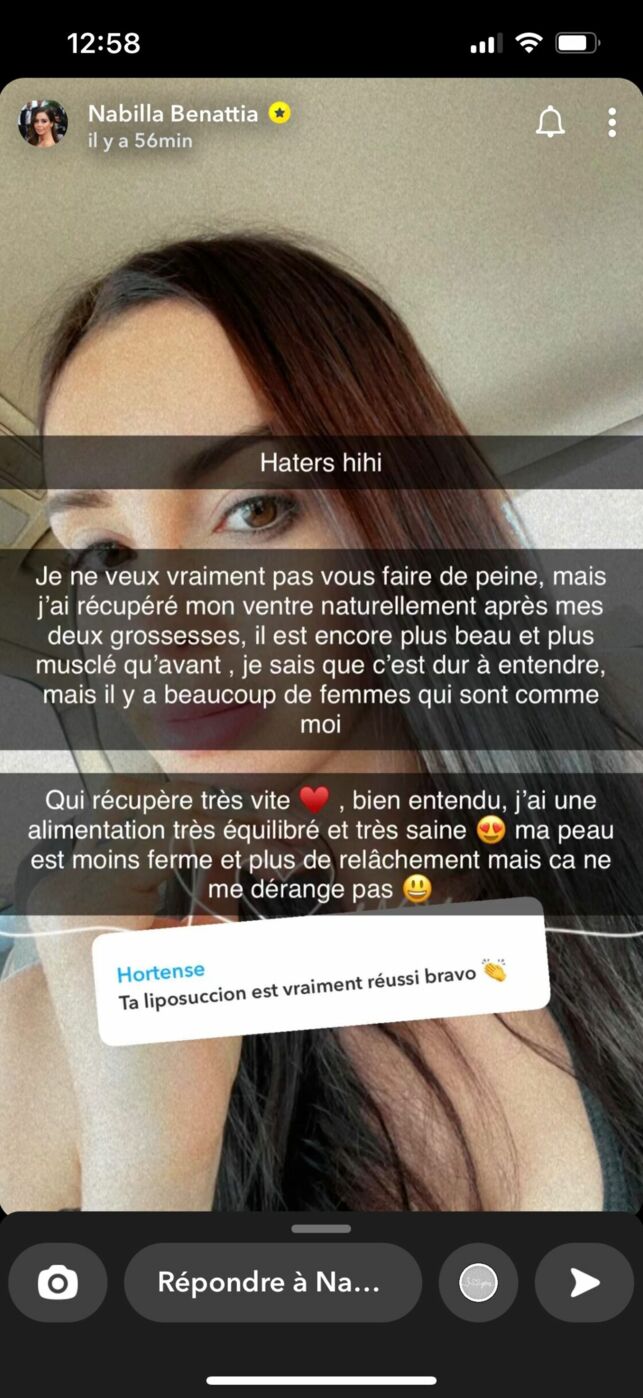 Nabilla : accusée d’avoir eu recours à une liposuccion, elle répond