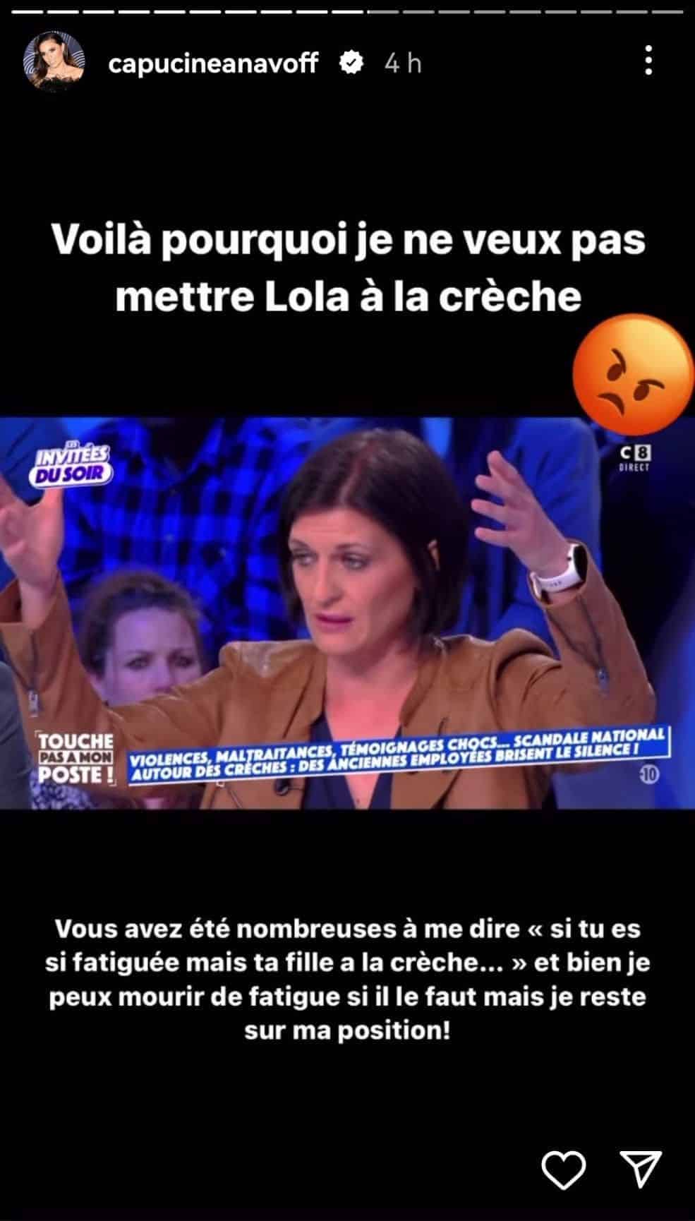 Violences, maltraitances en crèches... Capucine Anav parle du choix qu'elle a fait pour sa fille Lola