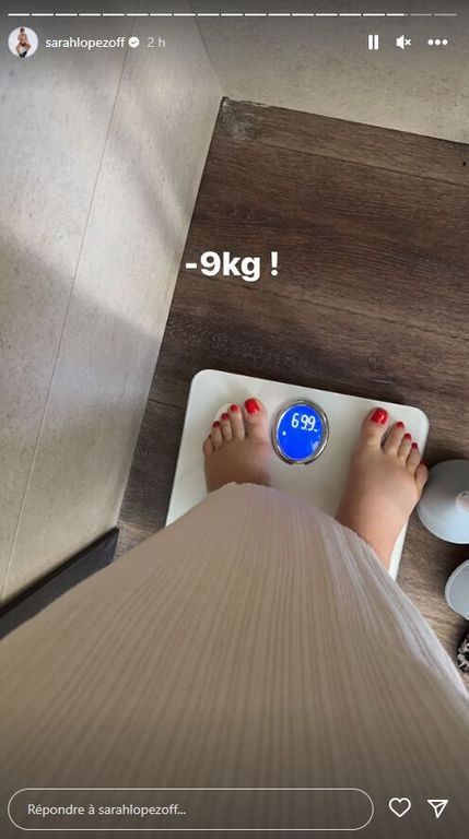 Sarah Lopez maman : kilos en moins sur la balance, elle montre sa silhouette post-accouchement