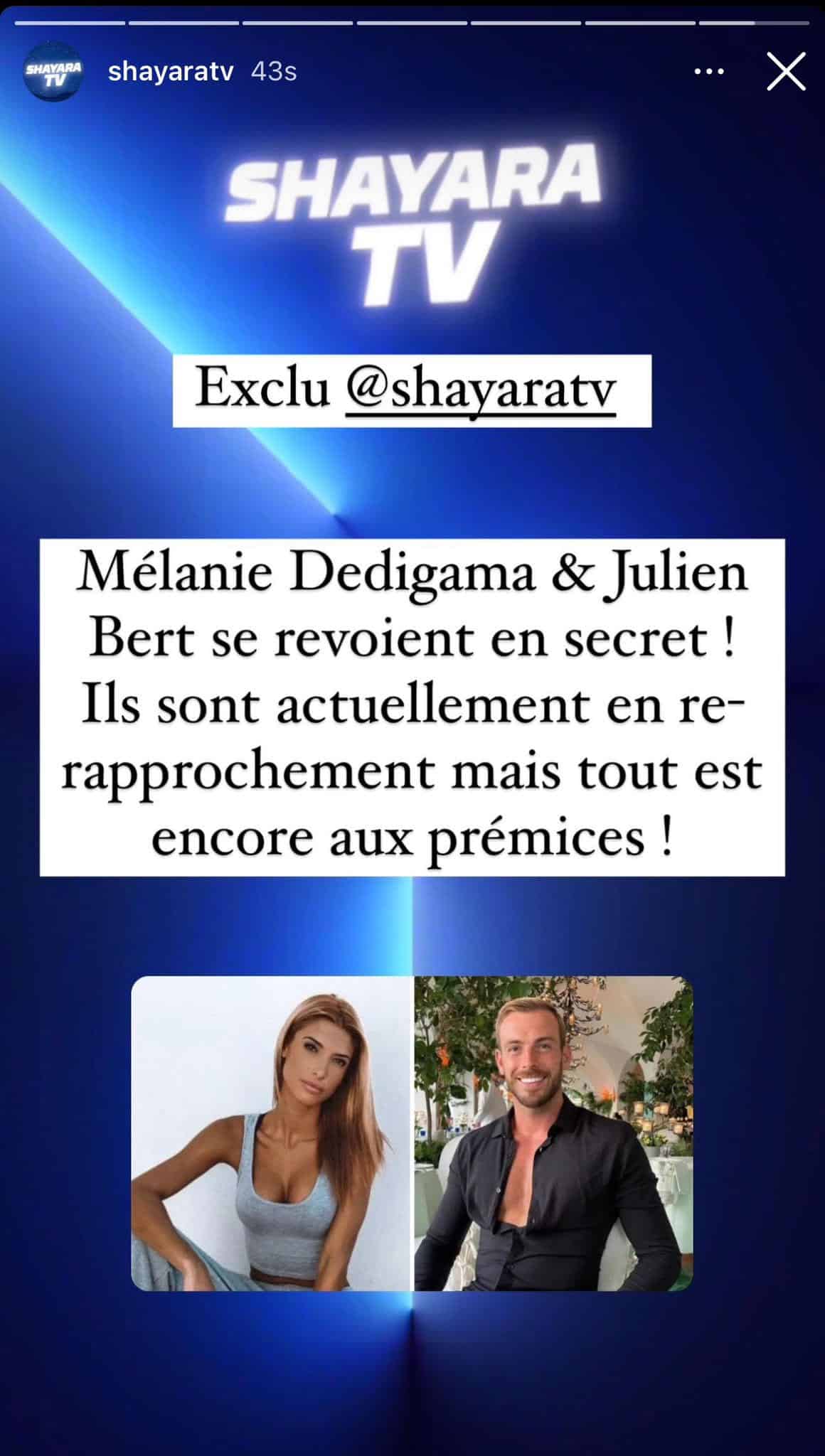 Julien Bert : de nouveau en couple avec Melanie Dedigama ? Ils ne se cachent plus