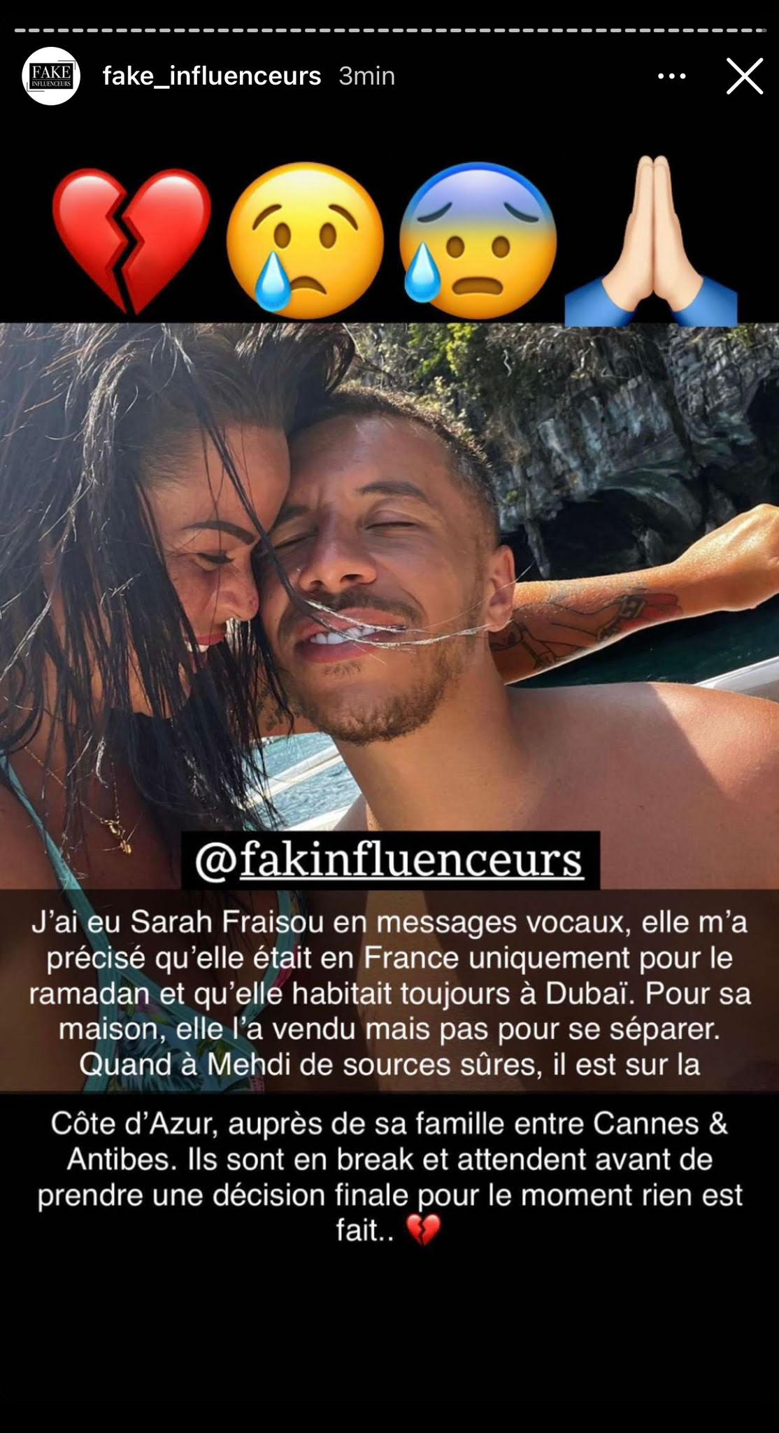 Sarah Fraisou : sur le point de divorcer de Mehdi ? Les internautes détiennent la preuve