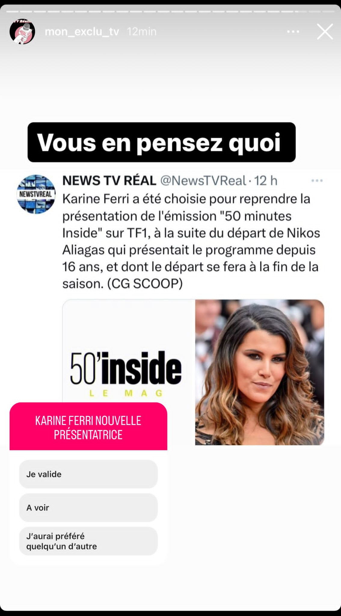 50' Inside : le nom de la remplaçante de Nikos Aliagas se précise