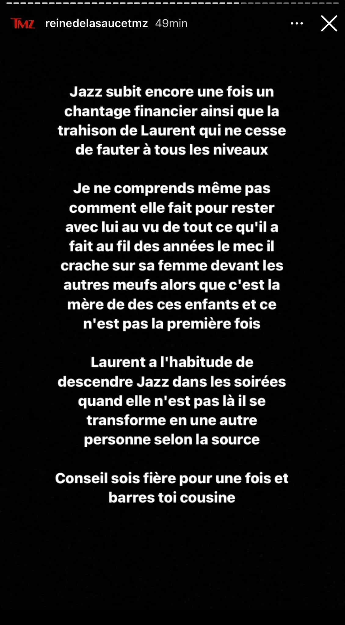 Jazz Correia : trahie par Laurent et victime de chantage ? Les circonstances de son mal-être se précisent 