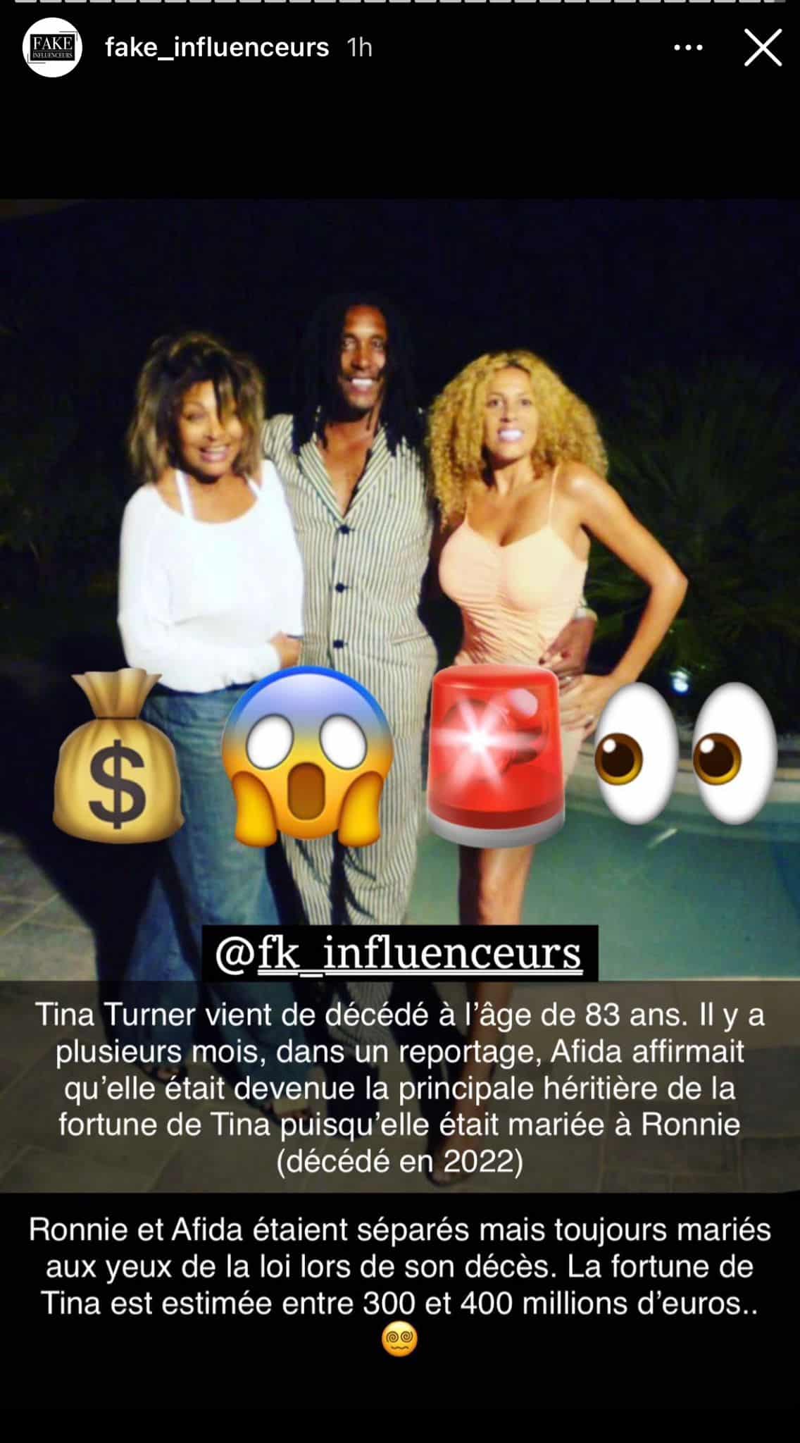 Décès de Tina Turner : Afida Turner affirme qu'elle serait la principale héritière de sa fortune colossale