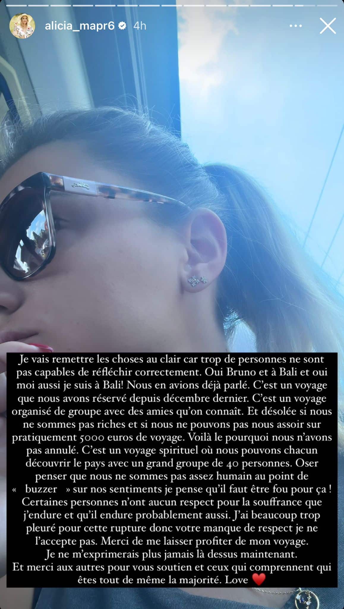 Alicia (MAPR) : en vacances à Bali avec Bruno, elle s'exprime sur leur relation