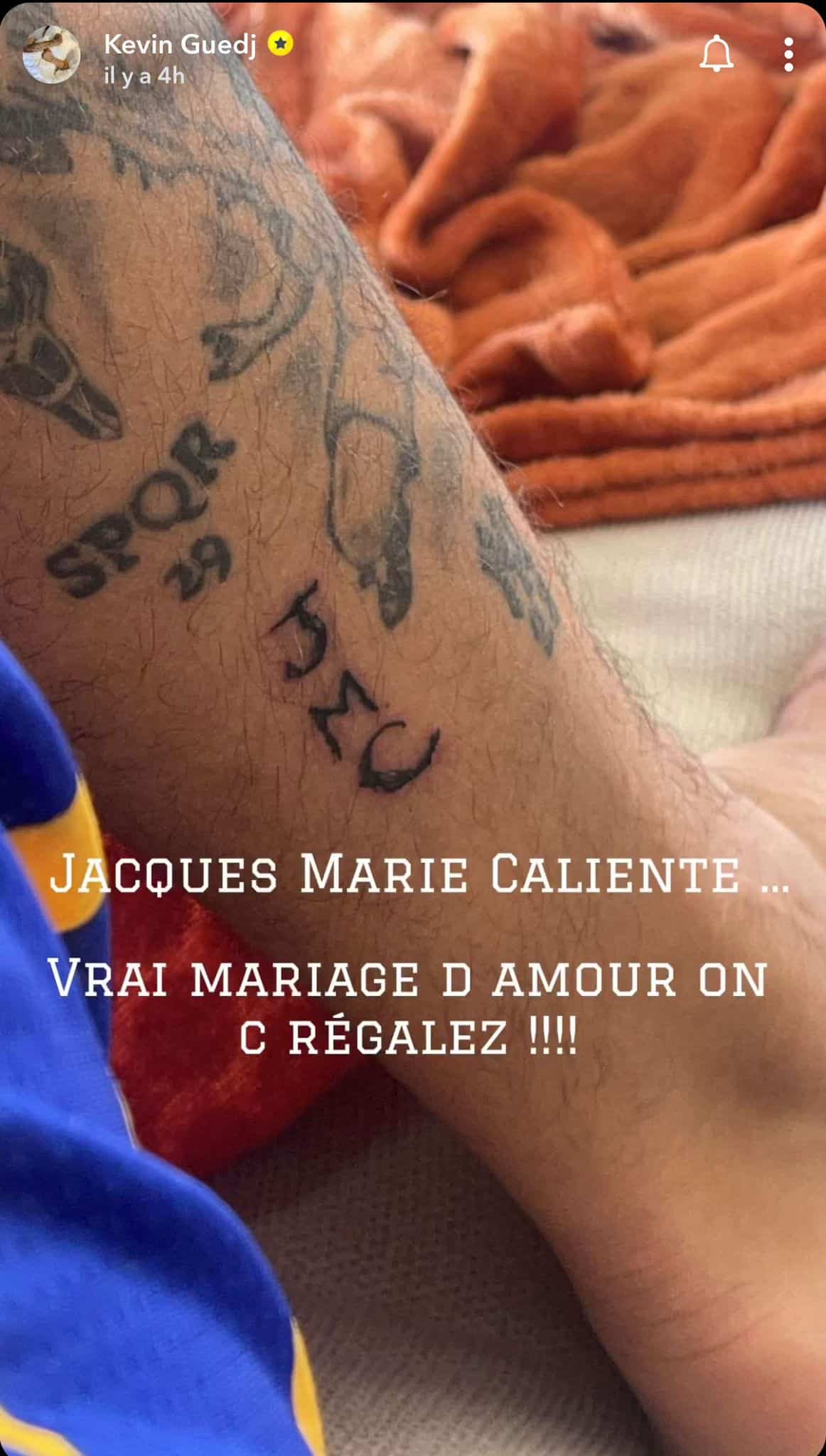 Kevin Guedj : son nouveau tatouage adressé à sa nouvelle chérie ? Il s'exprime