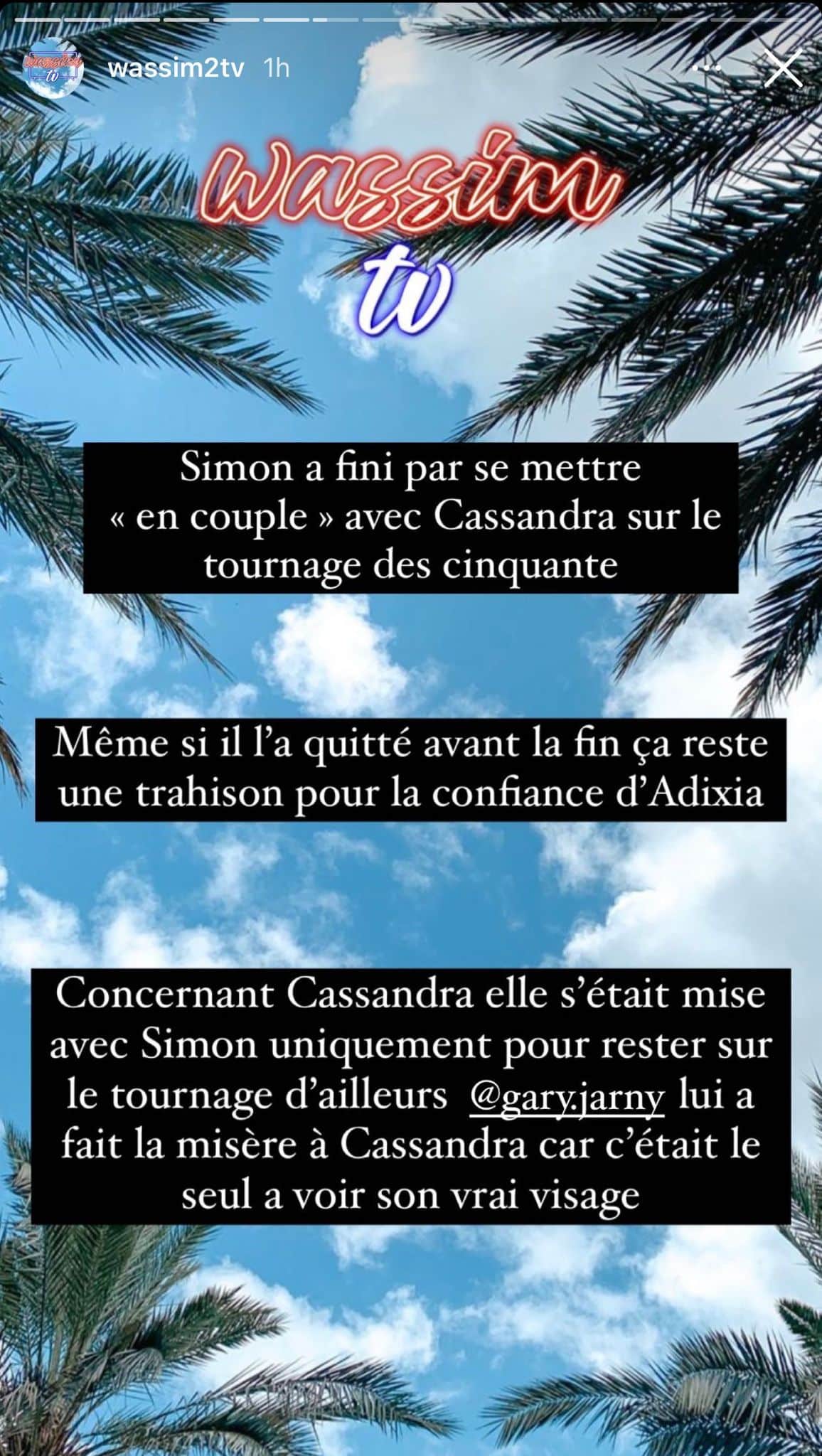 Adixia : trompée par Simon Castaldi avec Cassandra Jullia, elle montre des messages compromettants