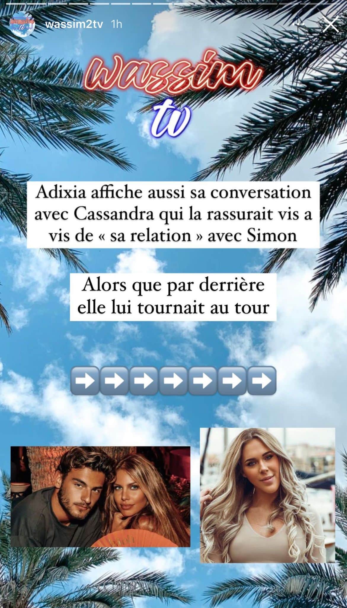 Adixia : trompée par Simon Castaldi avec Cassandra Jullia, elle montre des messages compromettants