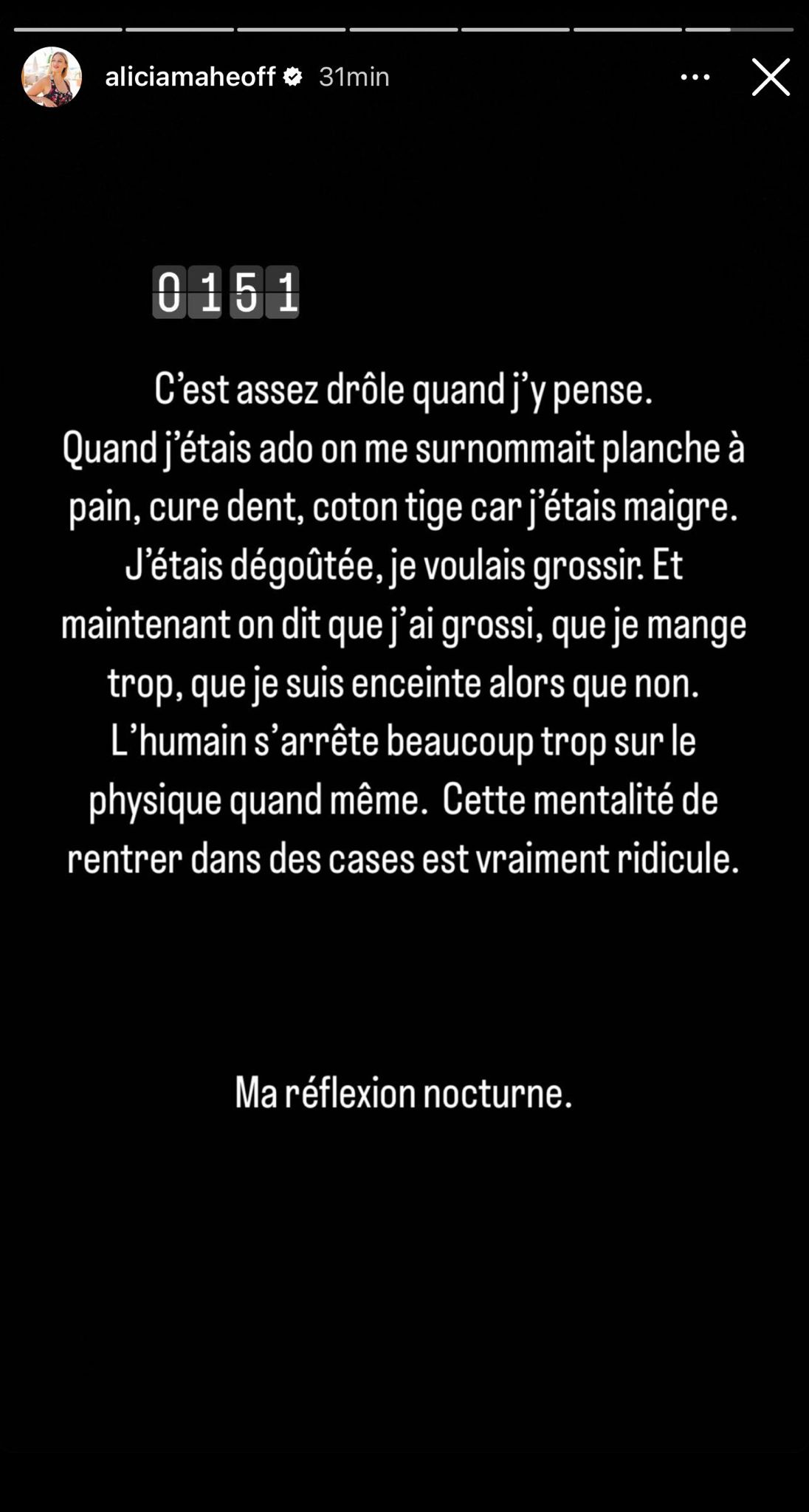 'Tu as trop grossi...' : Alicia (MAPR) se fait critiquer par un internaute, elle s'exprime