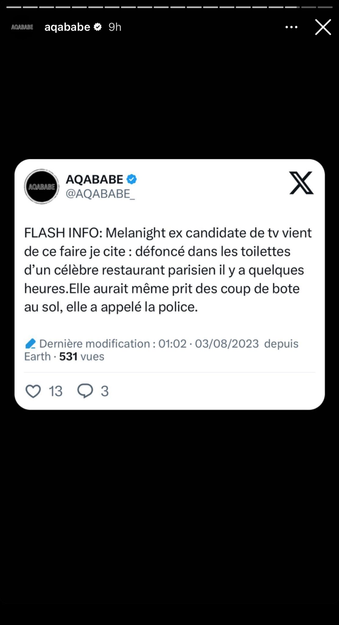 Melanight : filmée en train de se battre dans un restaurant, elle décide d'agir