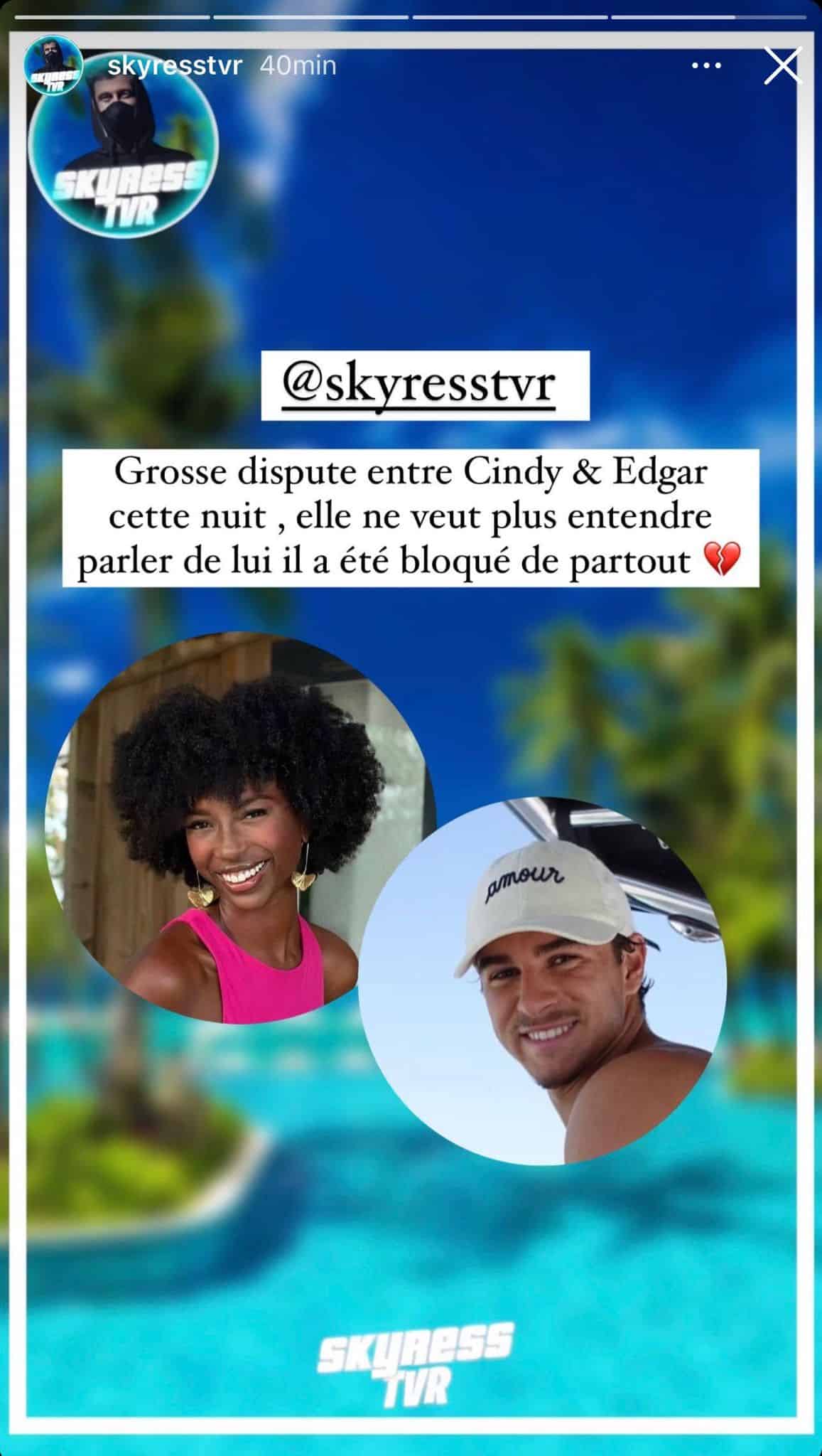 Cindy (Love Island) : elle explique pourquoi elle a rompu avec Edgar