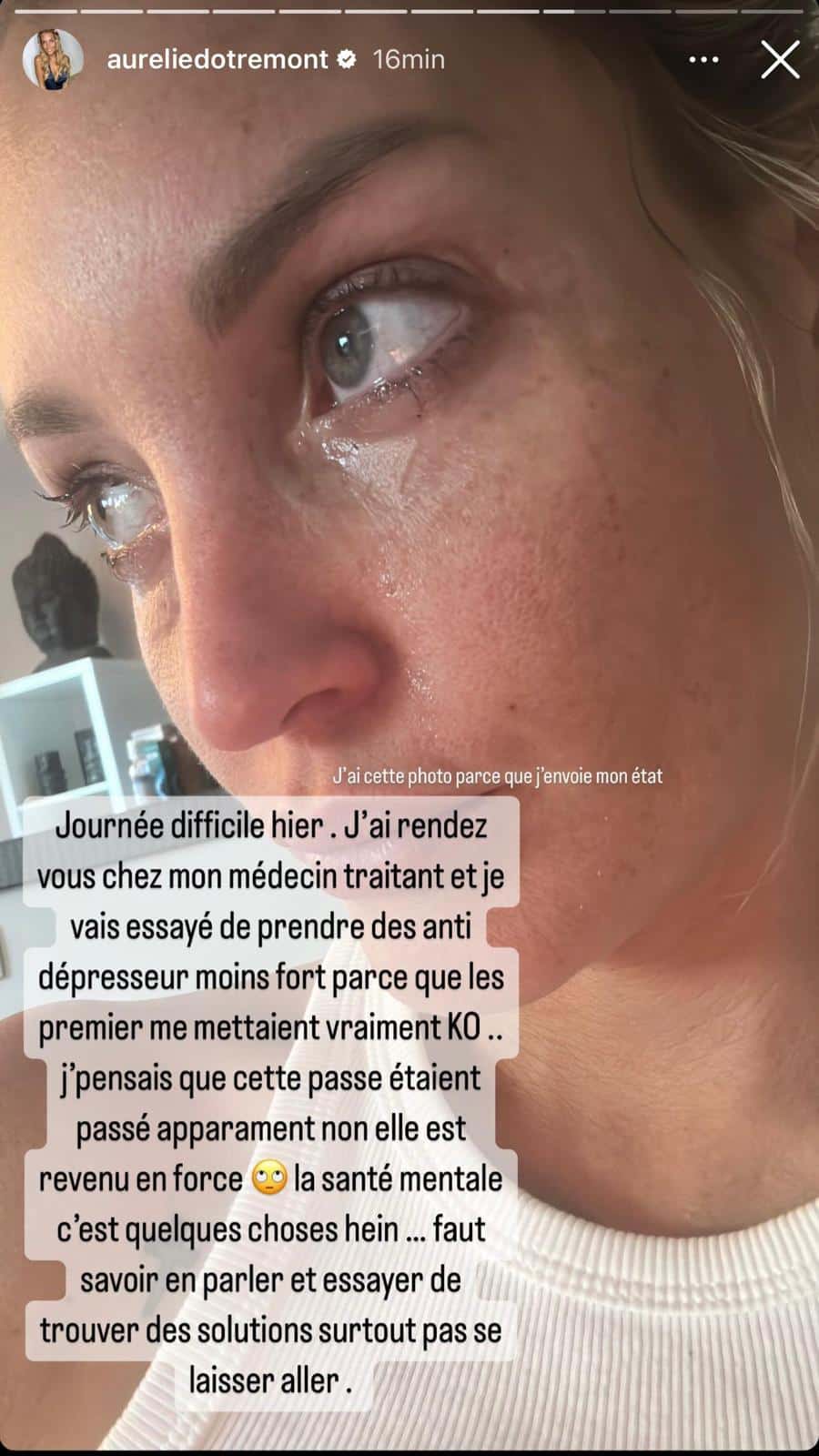 Aurélie Dotremont : en larmes, elle évoque son combat contre la dépression