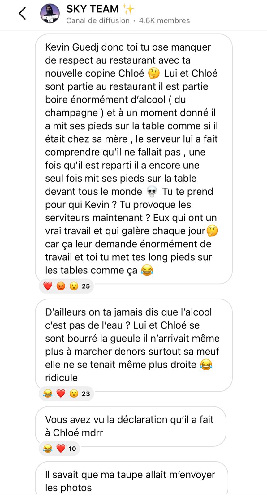 Kevin Guedj : au restaurant avec sa compagne, son comportement déplacé choque les internautes