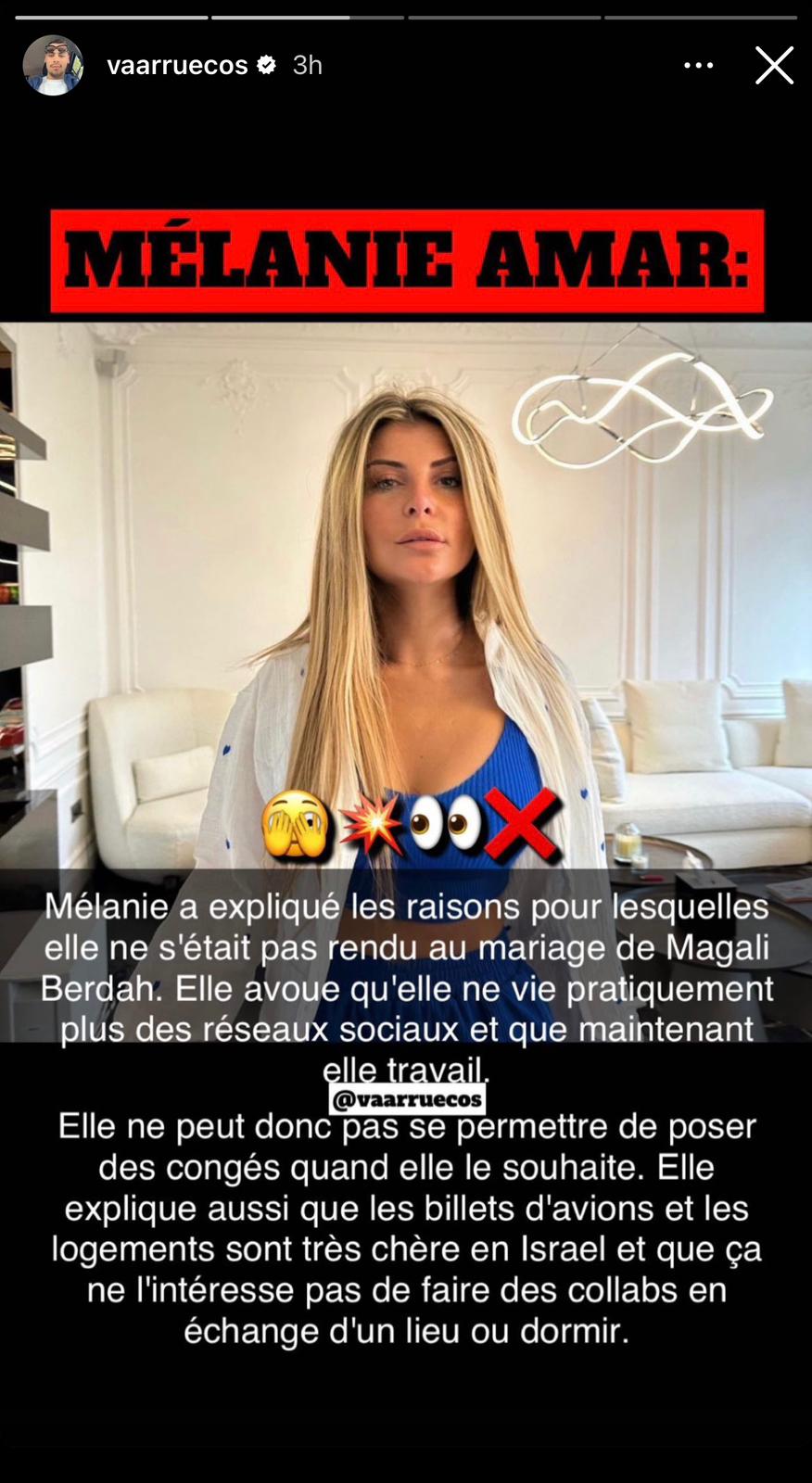 Melanight : absente du mariage de Magali Berdah, elle n'a pas pu prendre de congés