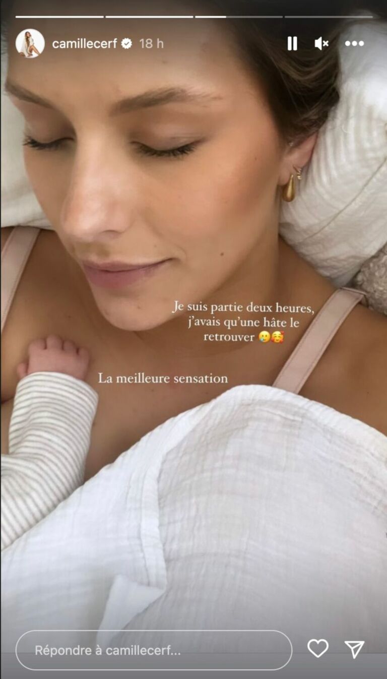 Camille Cerf : maman d'un petit Malo, l'ancienne Miss France pose pour la première fois avec son bébé