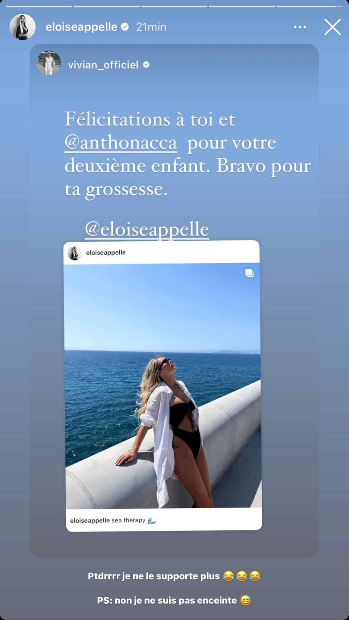 'Bravo pour ta grossesse' : Eloïse Appelle enceinte de son deuxième enfant ? Vivian la félicite