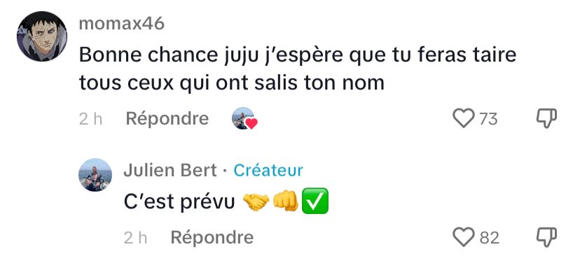 'S'il te plaît laisse moi' : Julien Bert tacle son ex Hilona Gos, les internautes voient rouge