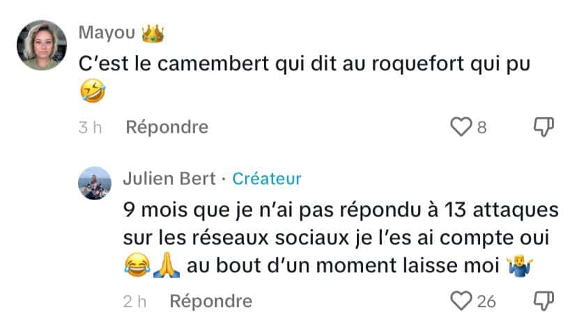 'S'il te plaît laisse moi' : Julien Bert tacle son ex Hilona Gos, les internautes voient rouge