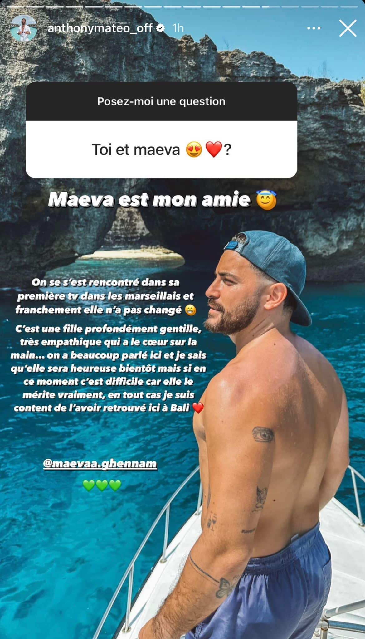 Anthony Matéo : en couple avec Maeva Ghennam après leurs vacances à Bali ? Il répond