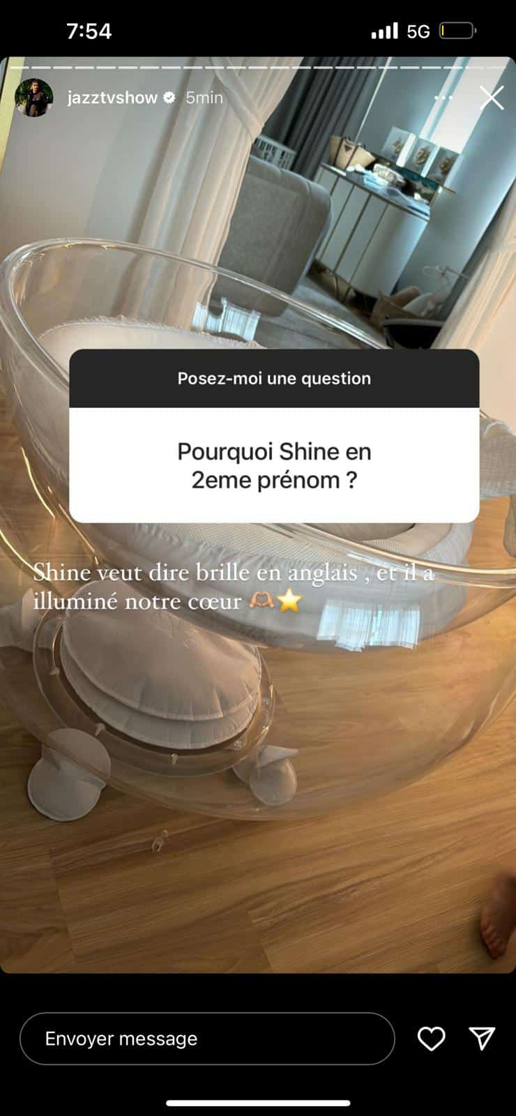 Jazz Correia : elle explique la signification du prénom de son fils Love Shine