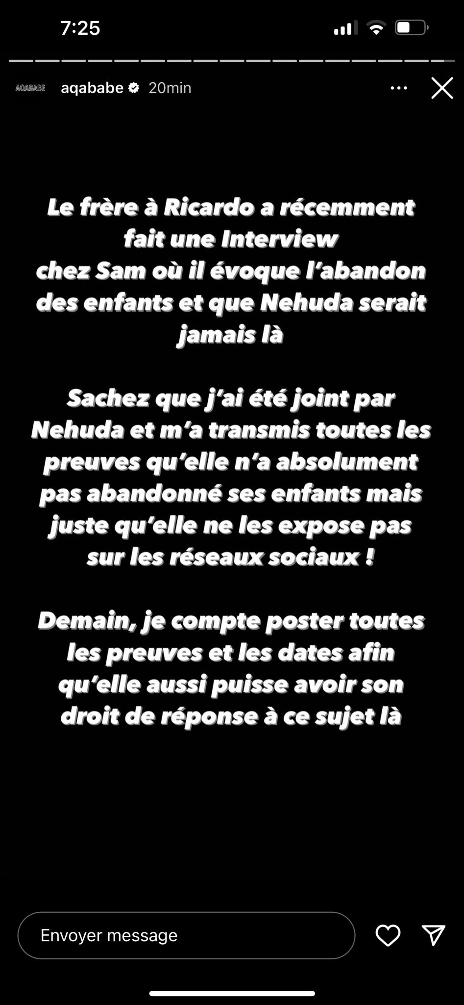 Nehuda : le frère de Ricardo Pinto l'accuse d'avoir abandonné ses enfants, elle se justifie