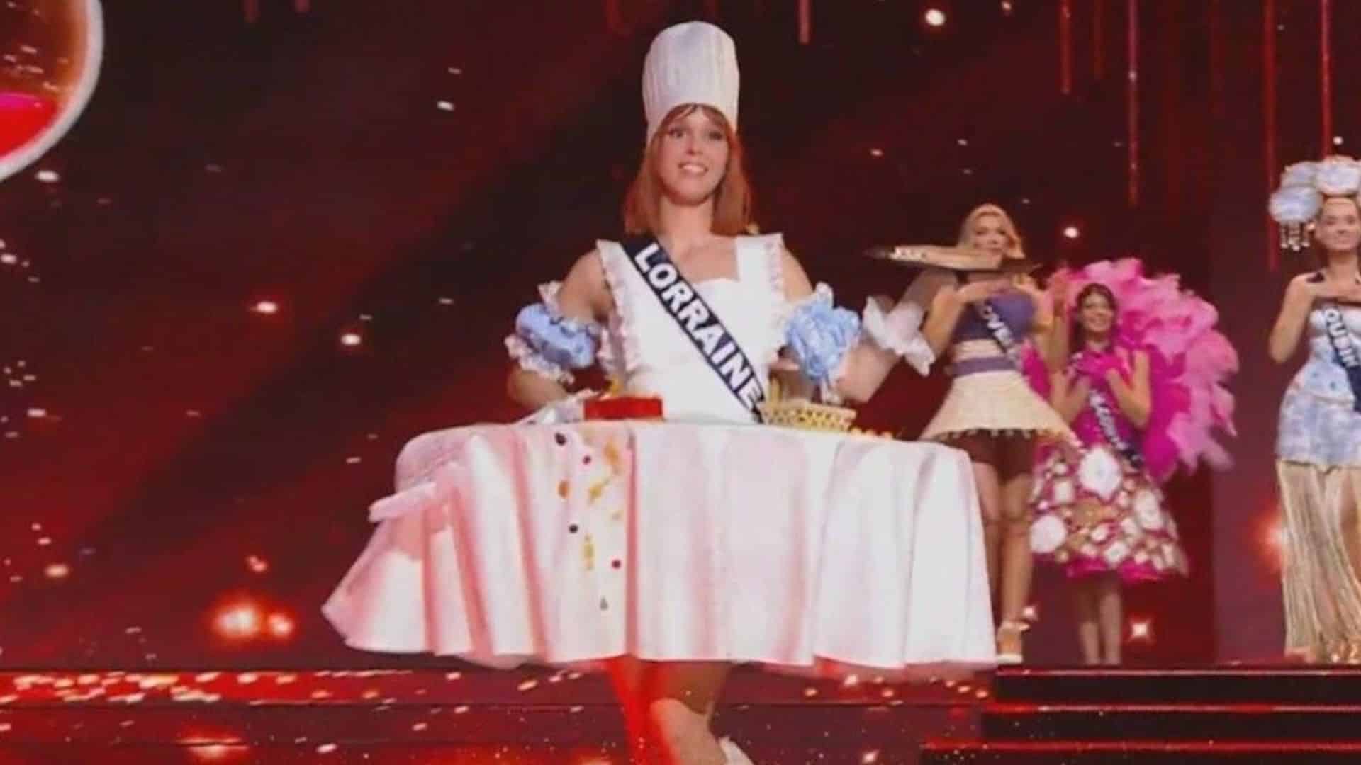 Miss France 2024 : la raison pour laquelle Miss Lorraine était habillée en table