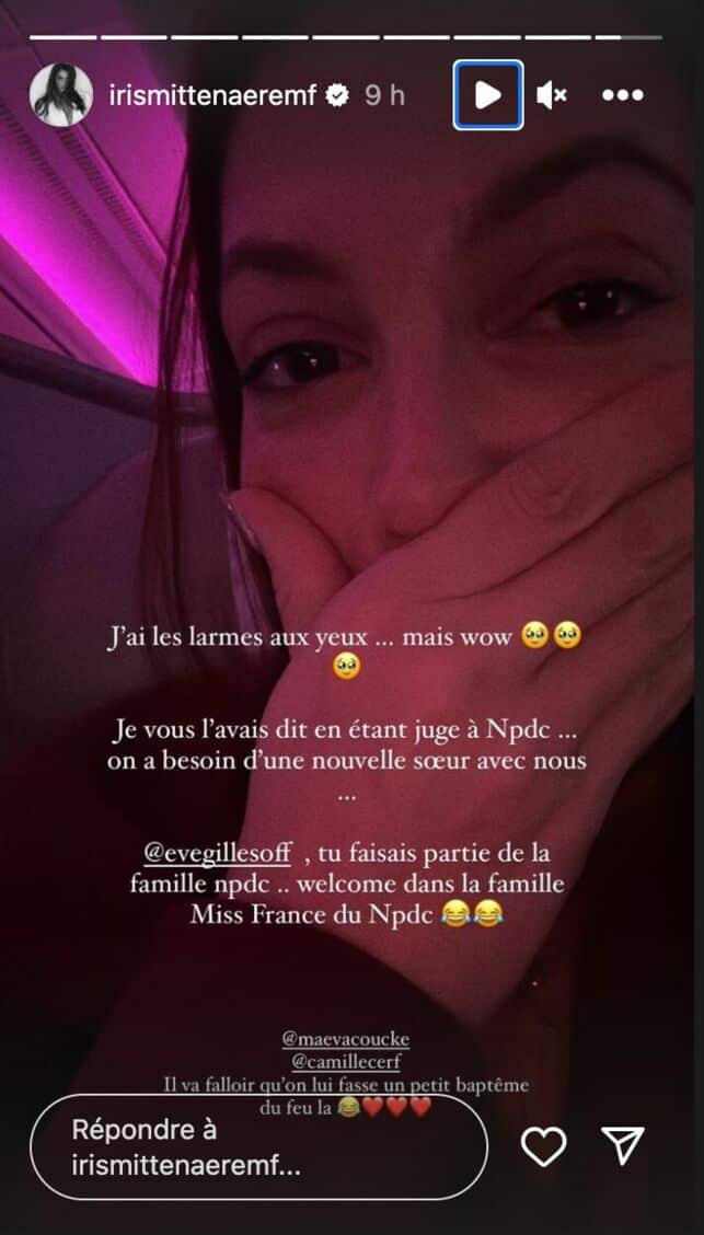 Miss France 2024 : émue par le sacre d'Eve Gilles, Iris Mittenaere s'adresse aux autres Miss Nord-Pas-de-Calais