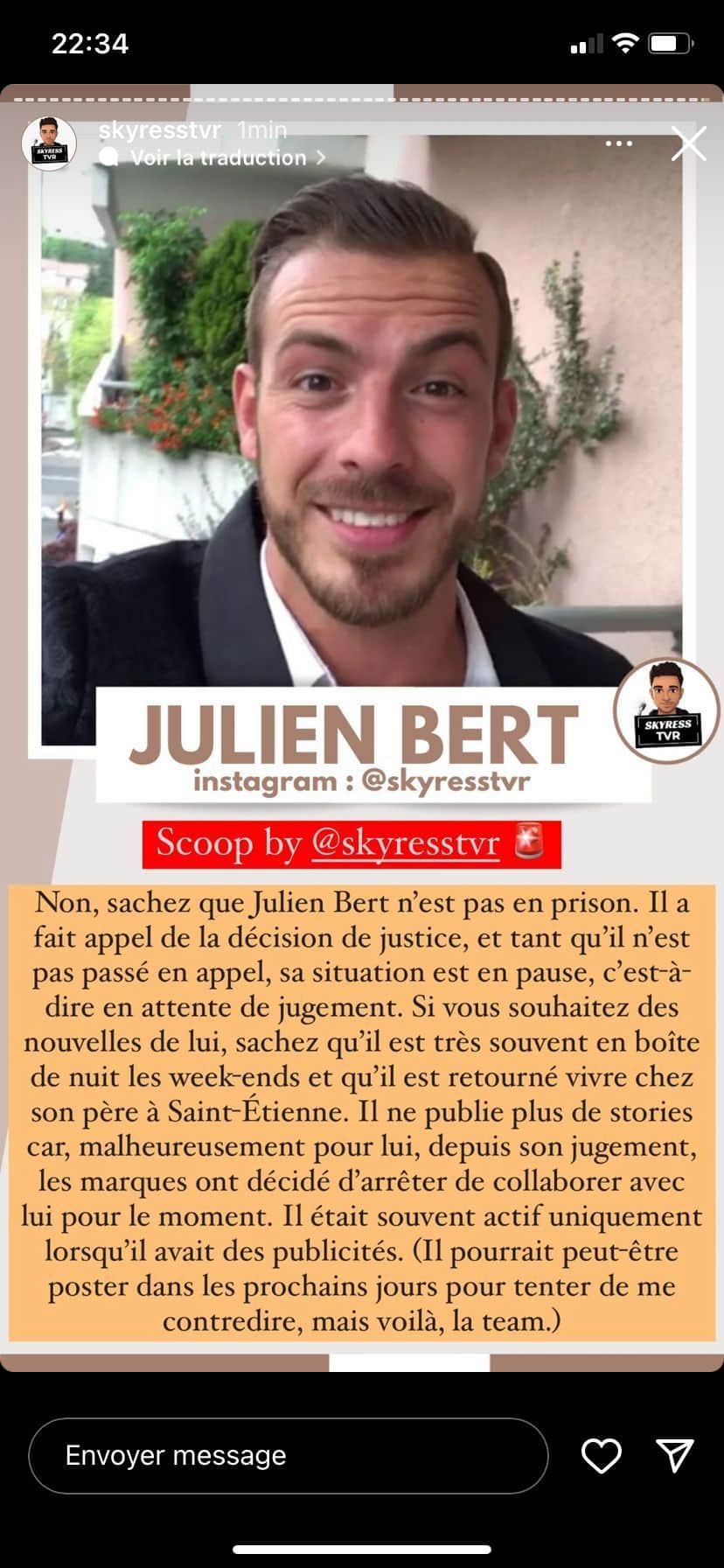 Julien Bert : après le procès face à Hilona Gos, il serait reparti vivre chez ses parents