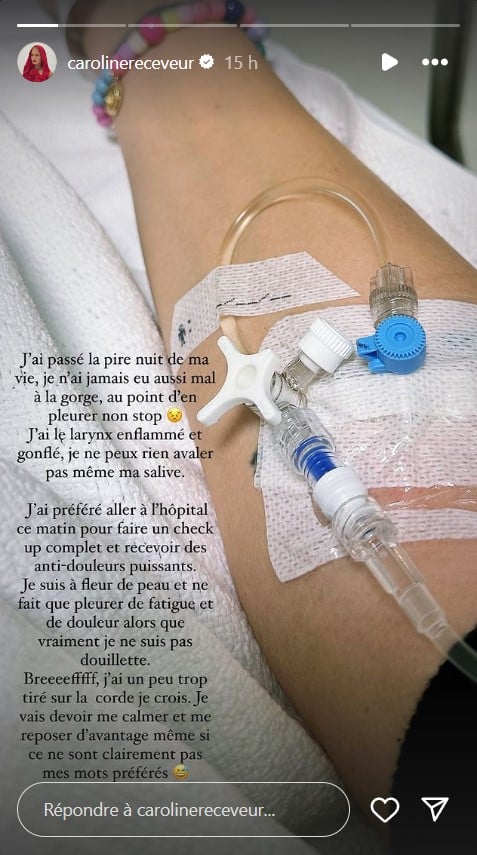 Caroline Receveur : dans un état de détresse, l'influence se rend en urgence à l'hôpital