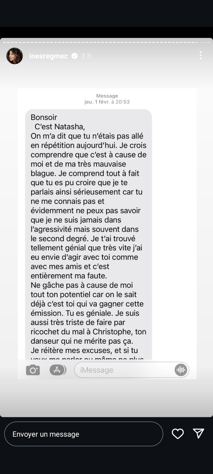 Inès Reg : en conflit avec Natasha St-Pier ? Elle dit tout ce qu'il s'est passé