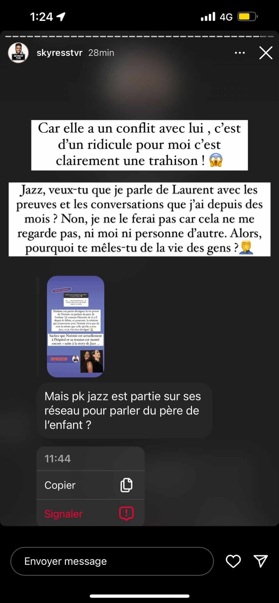 Noémie Mabelleuh : enceinte, elle est transportée à l'hôpital après les propos de Jazz sur le père de son enfant