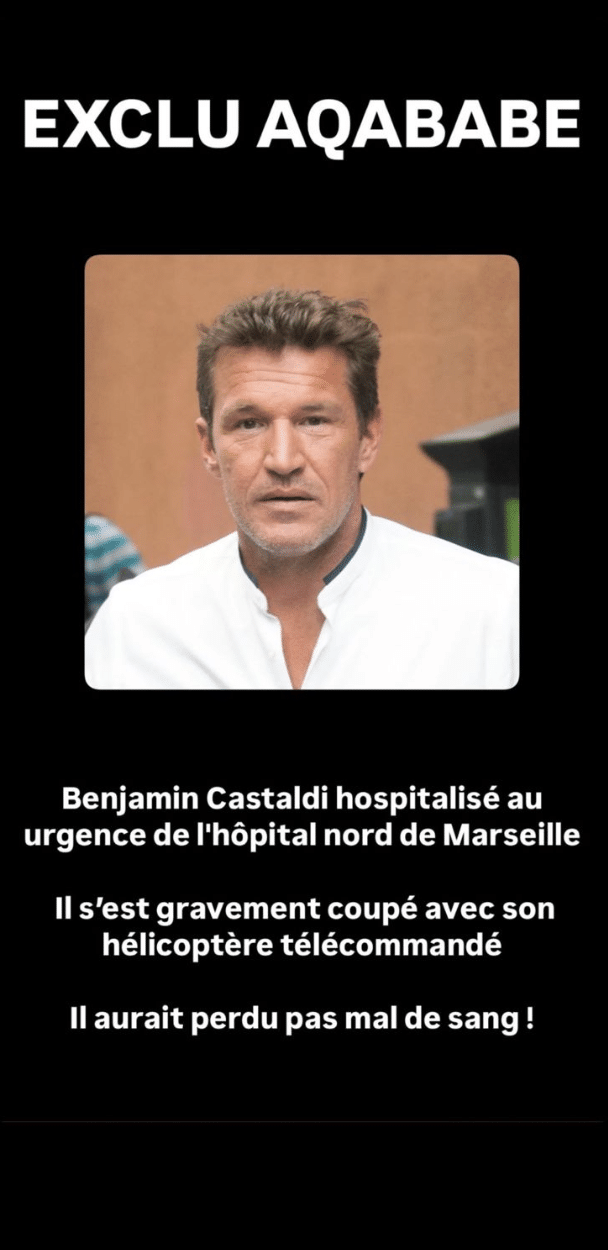 Benjamin Castaldi : hospitalisé en urgence après un incident peu habituel